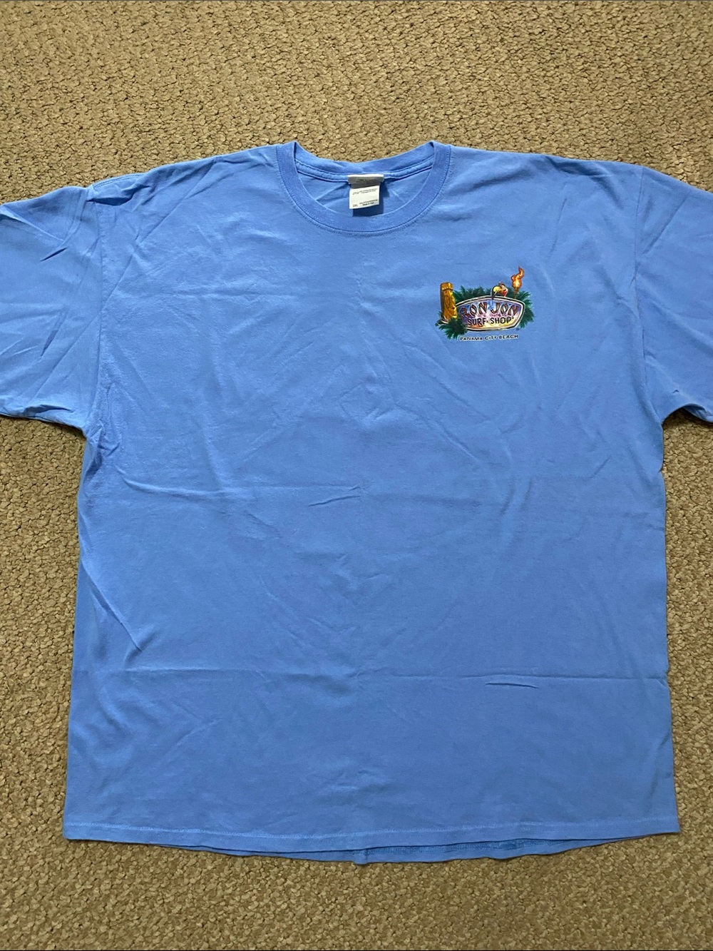 Ron Jon surf shop Mens size XXL Light Blue Short Sleeve Tee Panama City beach - Picture 3 of 16